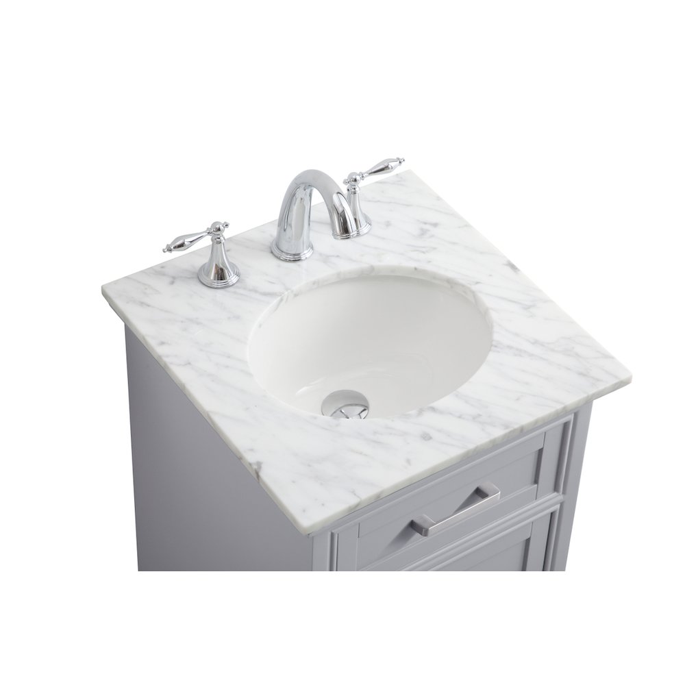 19 in. Single Bathroom Vanity set in light grey