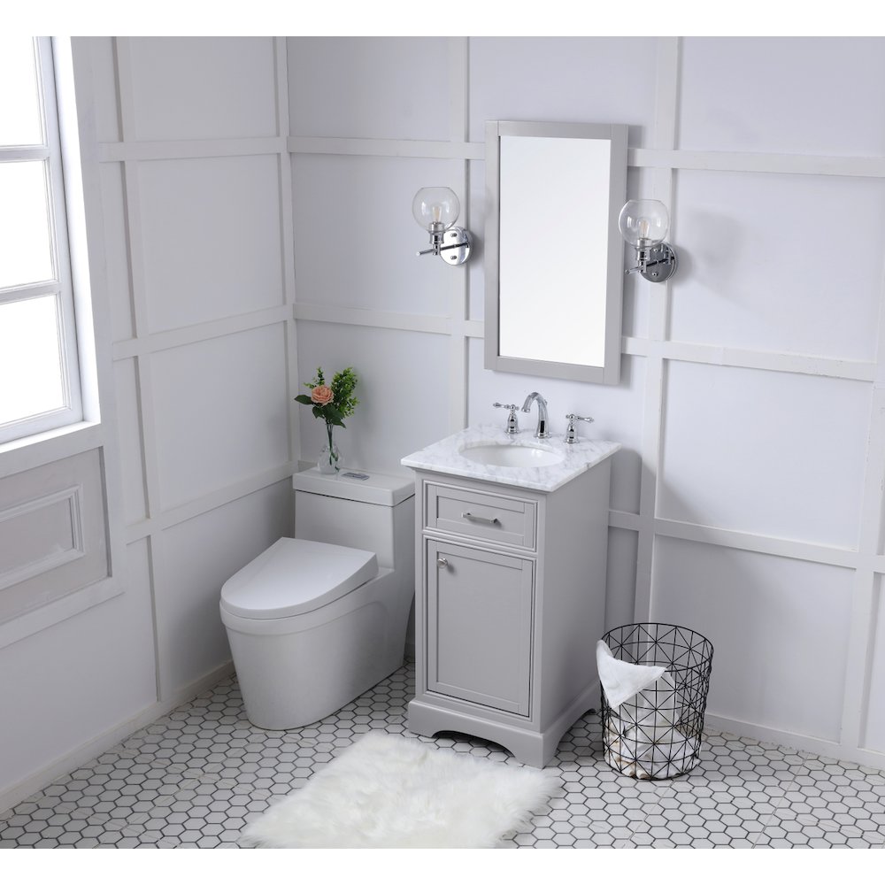19 in. Single Bathroom Vanity set in light grey