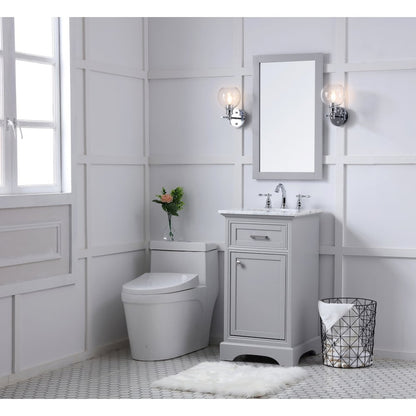 19 in. Single Bathroom Vanity set in light grey