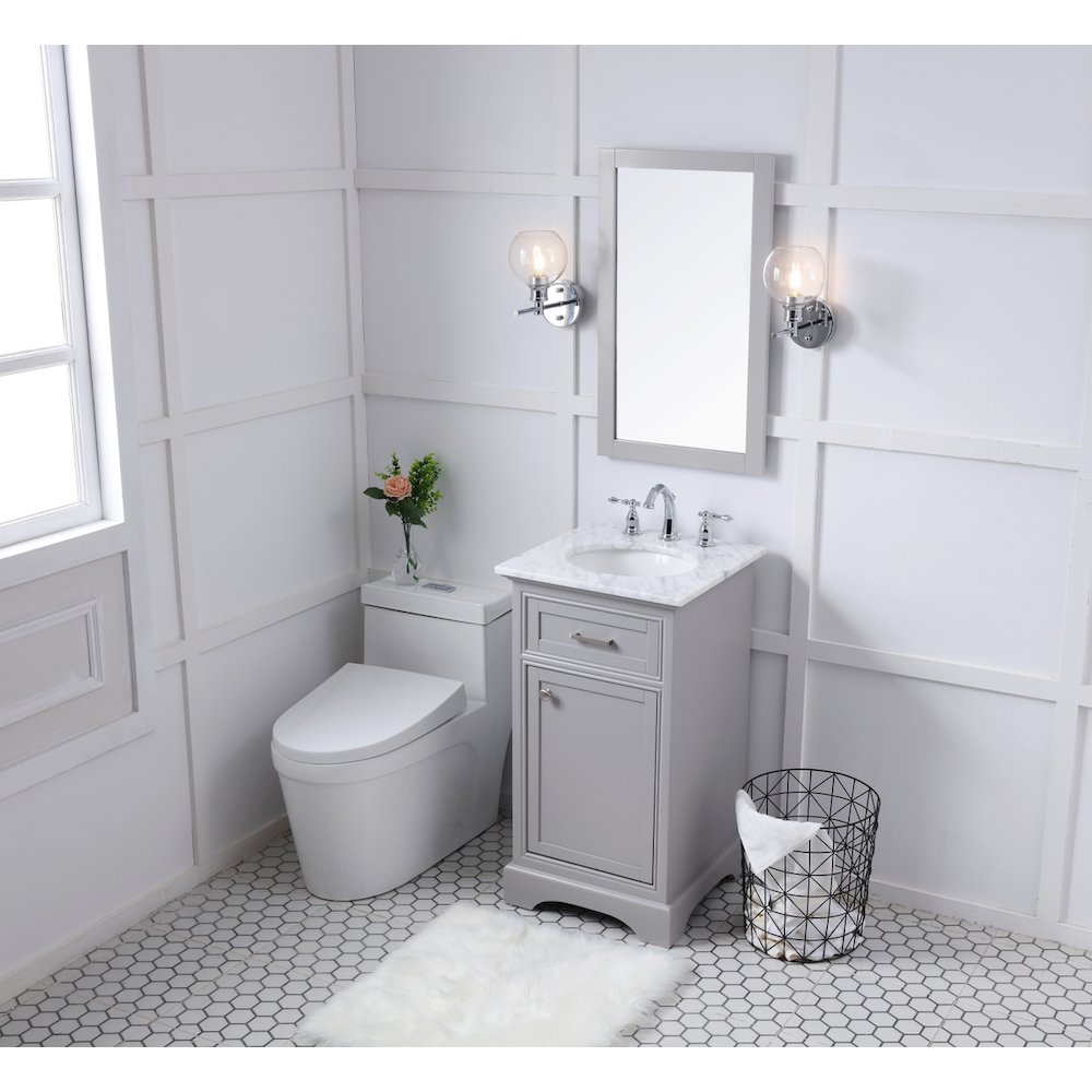 19 in. Single Bathroom Vanity set in light grey
