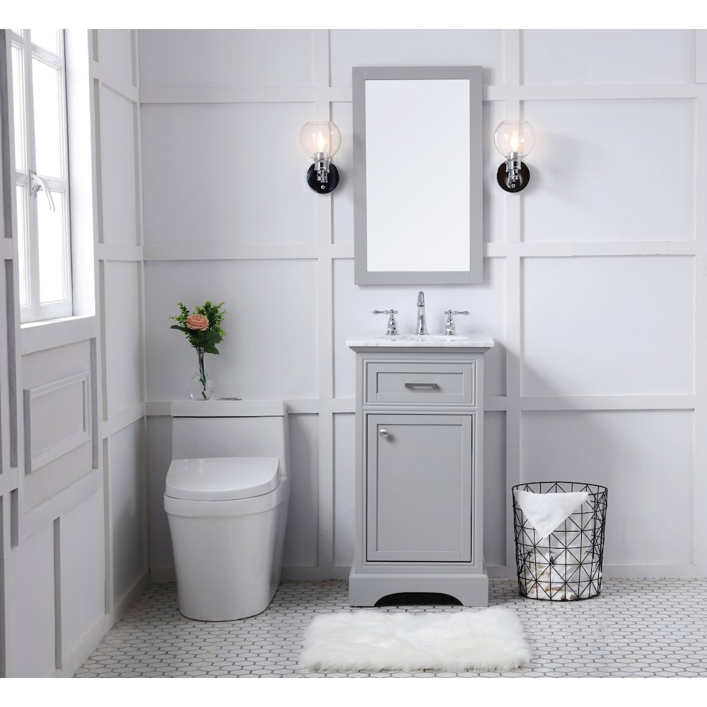 19 in. Single Bathroom Vanity set in light grey
