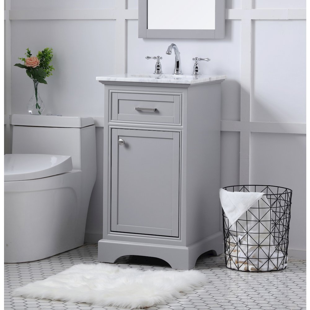 19 in. Single Bathroom Vanity set in light grey