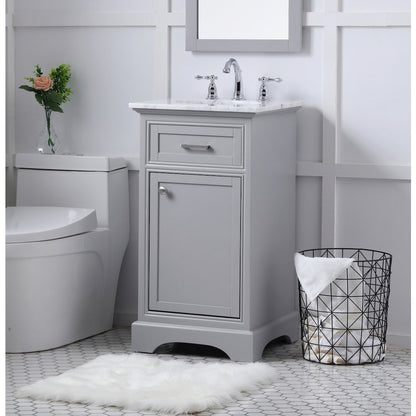 19 in. Single Bathroom Vanity set in light grey