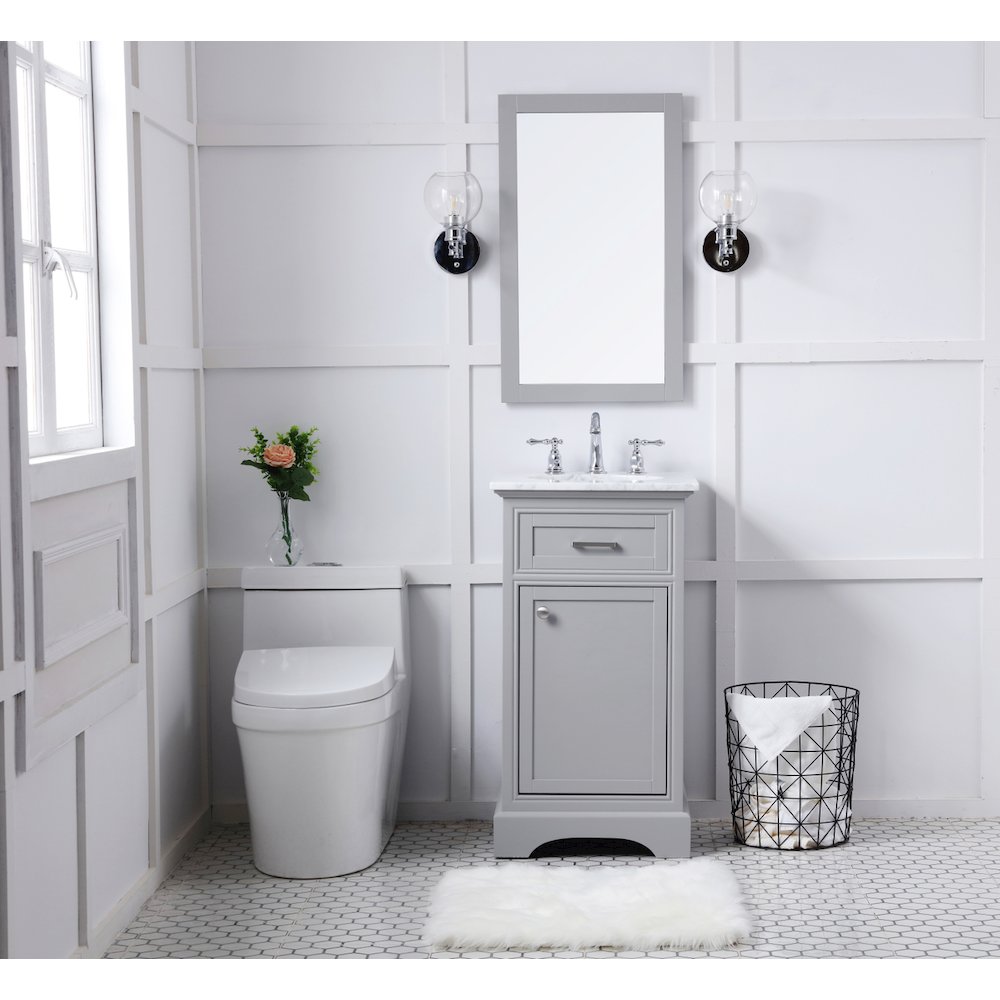 19 in. Single Bathroom Vanity set in light grey