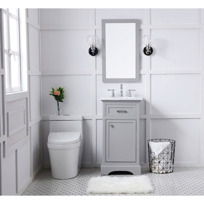 19 in. Single Bathroom Vanity set in light grey