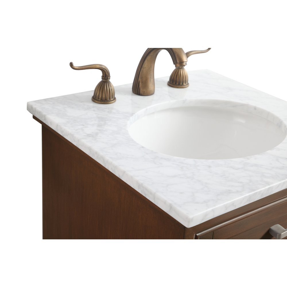 19 in. Single Bathroom Vanity set in teak