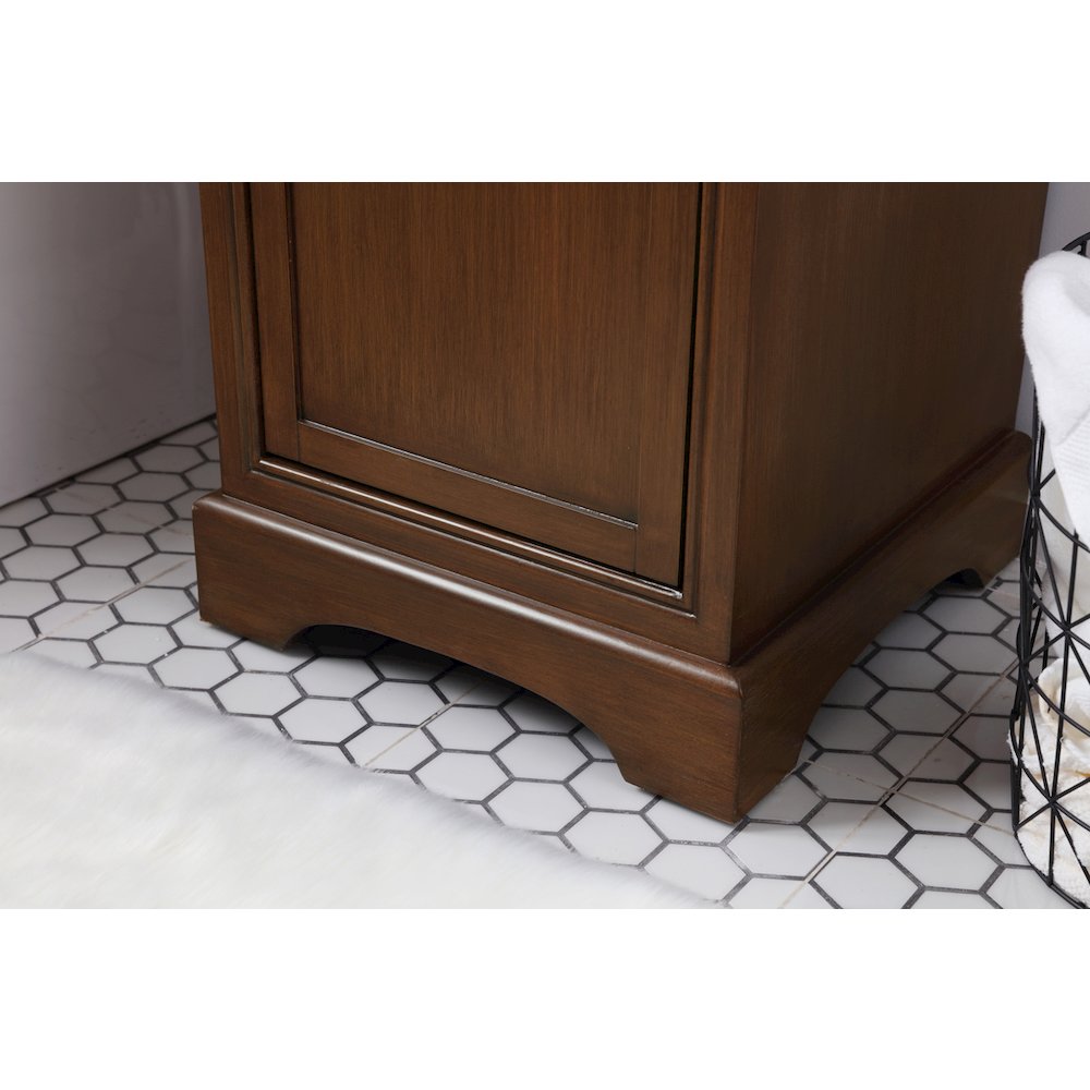 19 in. Single Bathroom Vanity set in teak