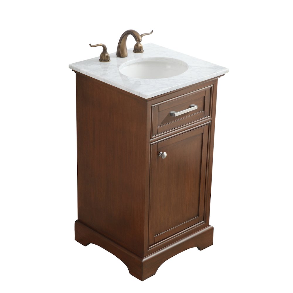 19 in. Single Bathroom Vanity set in teak