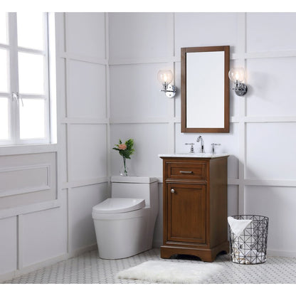 19 in. Single Bathroom Vanity set in teak