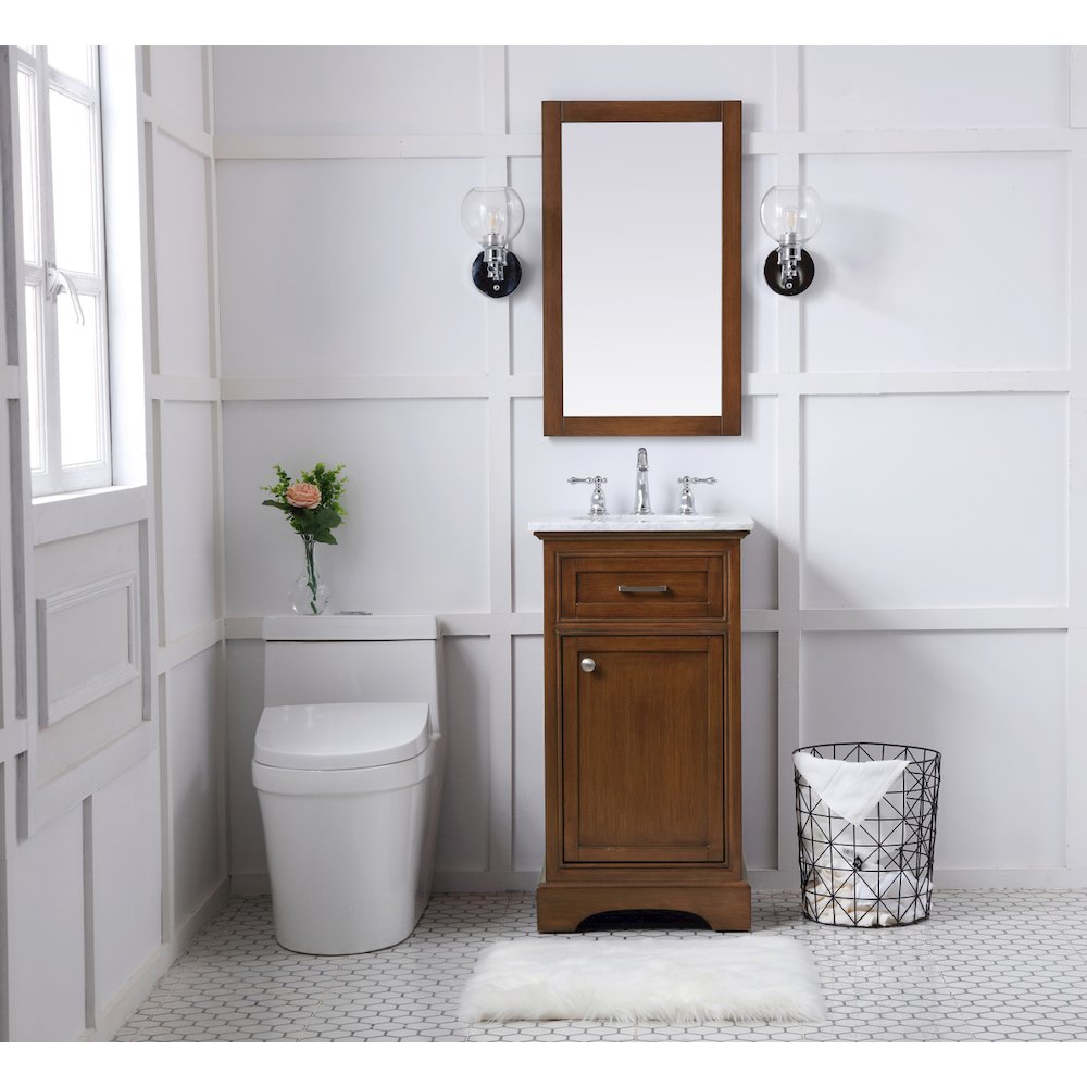 19 in. Single Bathroom Vanity set in teak
