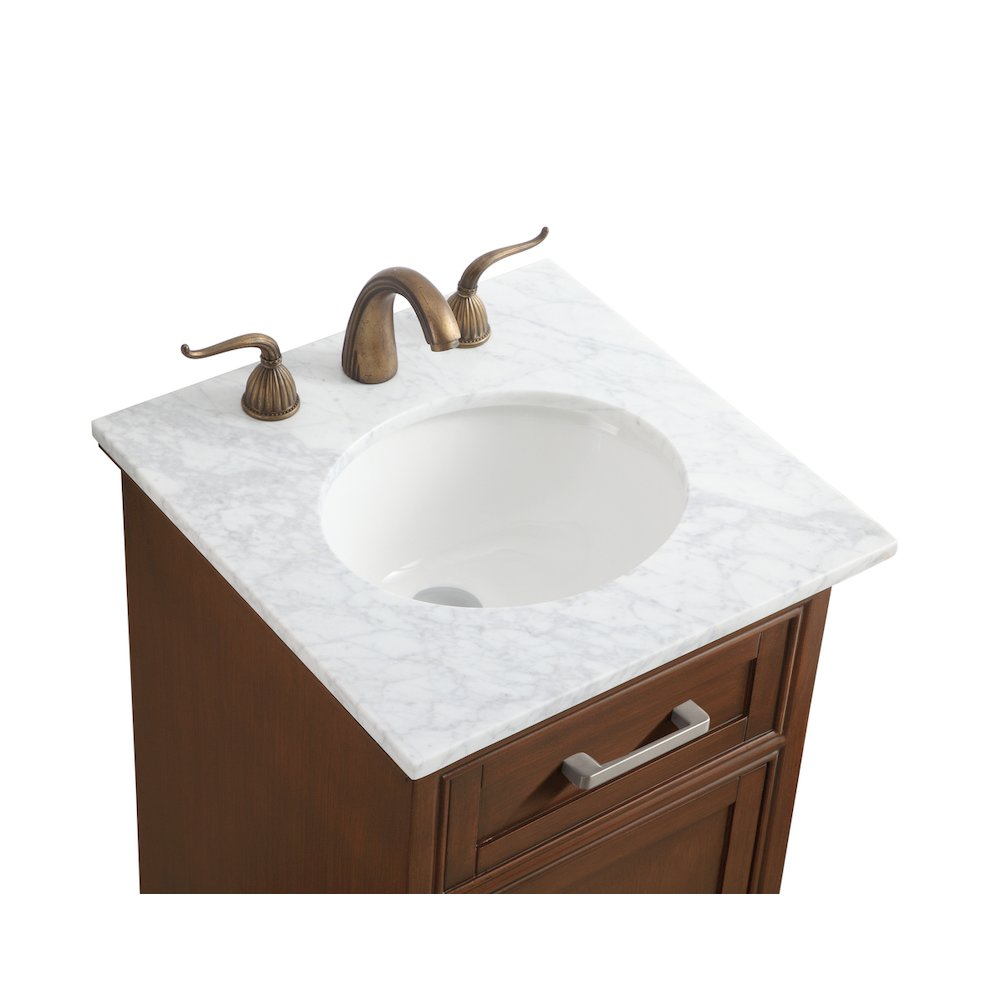 19 in. Single Bathroom Vanity set in teak