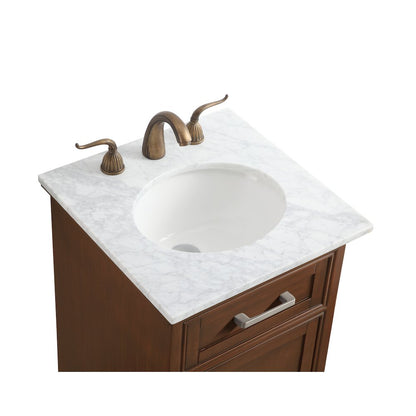 19 in. Single Bathroom Vanity set in teak