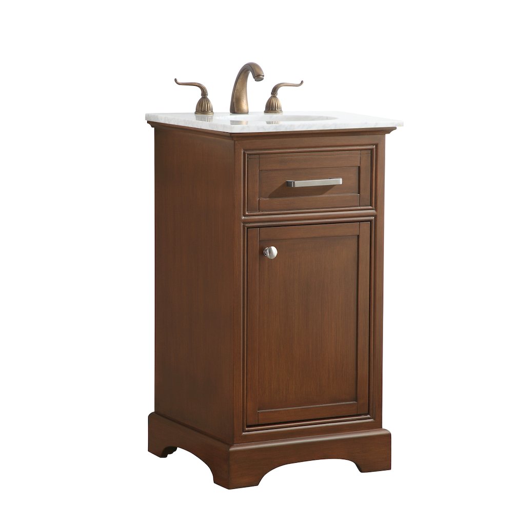 19 in. Single Bathroom Vanity set in teak