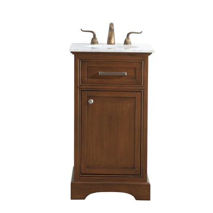 19 in. Single Bathroom Vanity set in teak