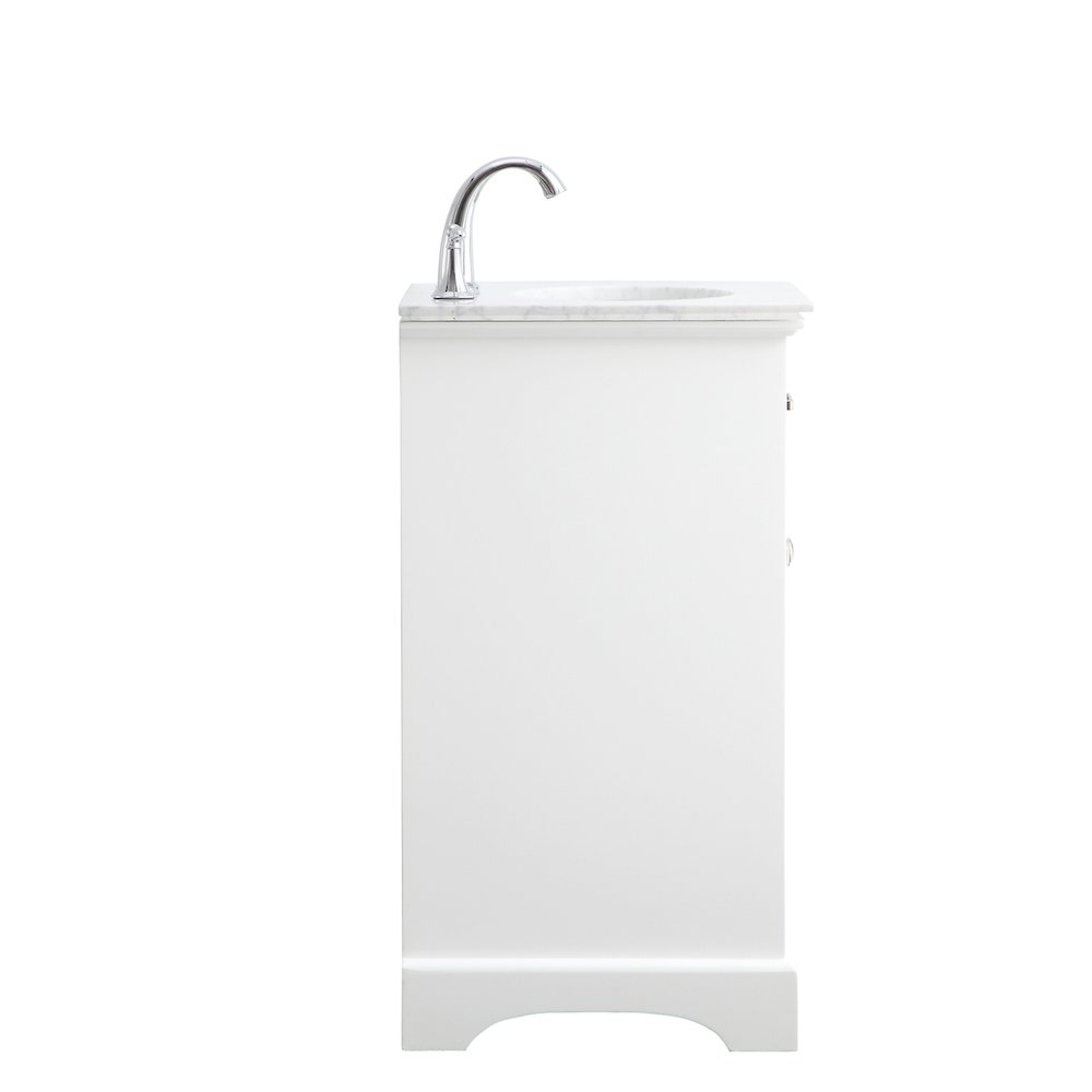 19 in. Single Bathroom Vanity set in white