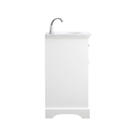 19 in. Single Bathroom Vanity set in white