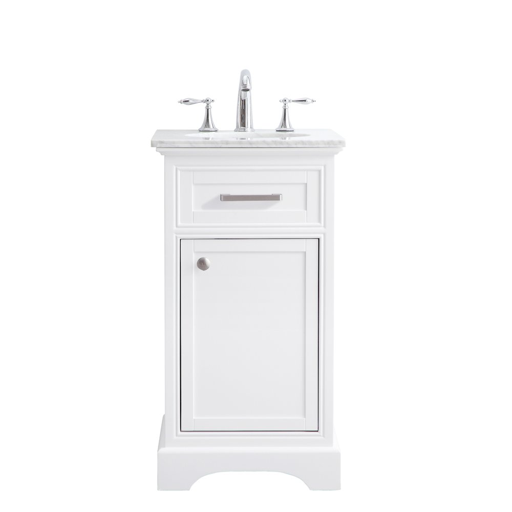 19 in. Single Bathroom Vanity set in white