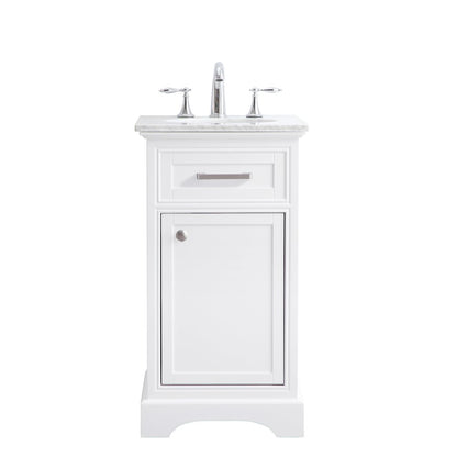 19 in. Single Bathroom Vanity set in white