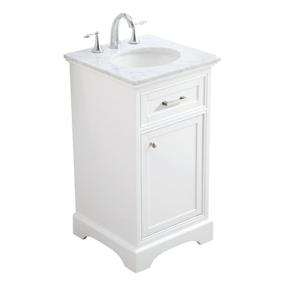 19 in. Single Bathroom Vanity set in white