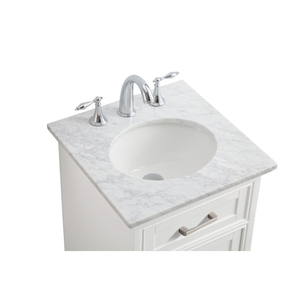 19 in. Single Bathroom Vanity set in white