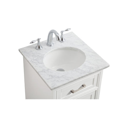 19 in. Single Bathroom Vanity set in white