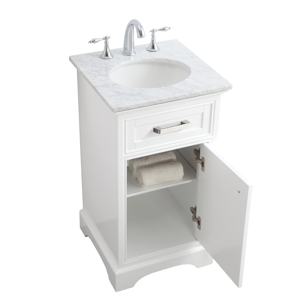 19 in. Single Bathroom Vanity set in white