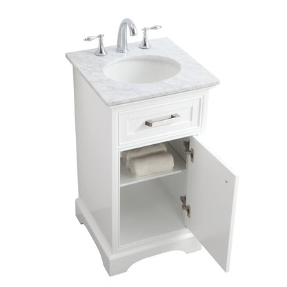 19 in. Single Bathroom Vanity set in white