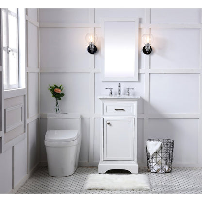 19 in. Single Bathroom Vanity set in white