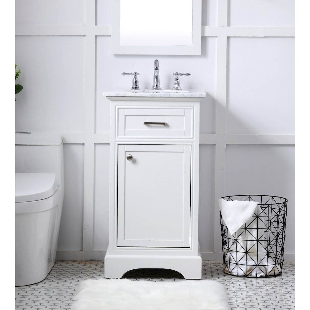 19 in. Single Bathroom Vanity set in white