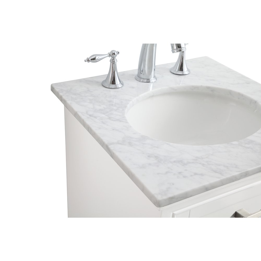 19 in. Single Bathroom Vanity set in white