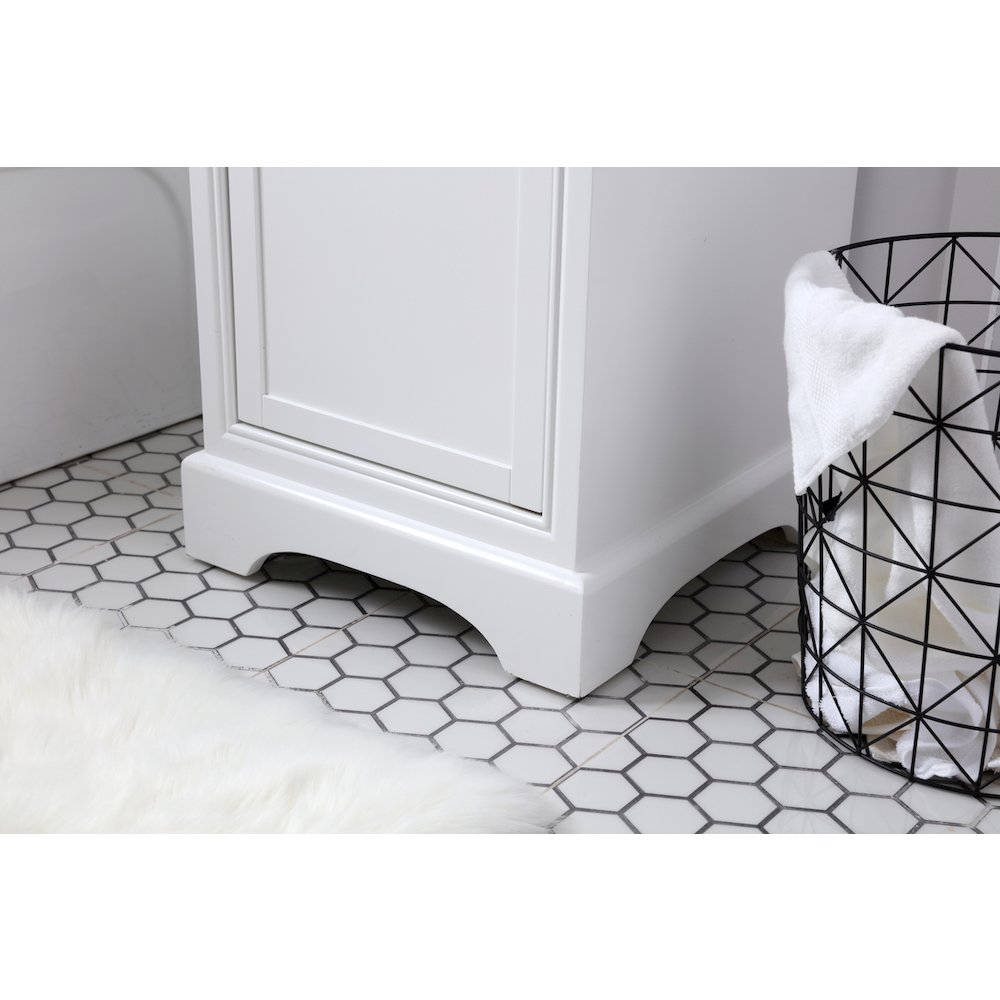 19 in. Single Bathroom Vanity set in white