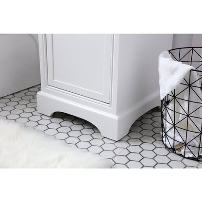 19 in. Single Bathroom Vanity set in white