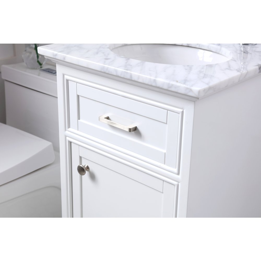19 in. Single Bathroom Vanity set in white