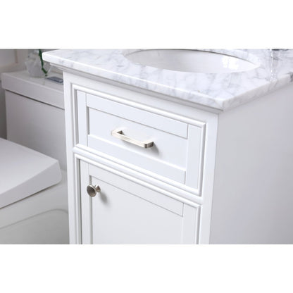 19 in. Single Bathroom Vanity set in white