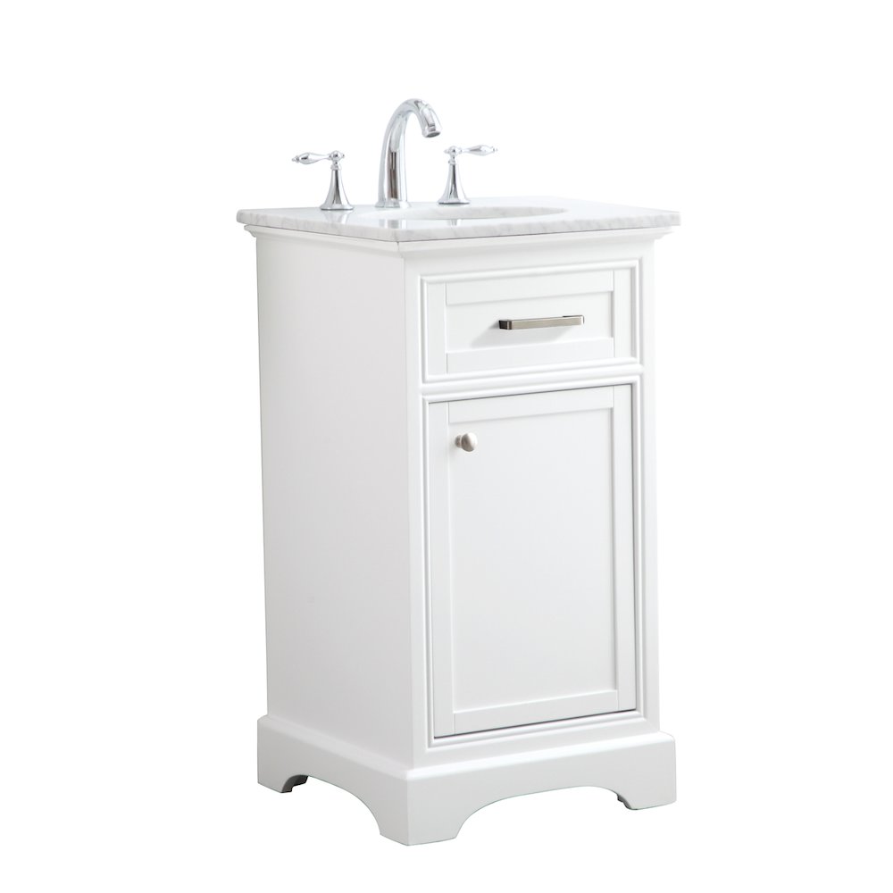 19 in. Single Bathroom Vanity set in white