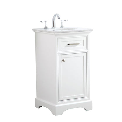 19 in. Single Bathroom Vanity set in white