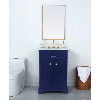 24 inch Single bathroom vanity in Blue