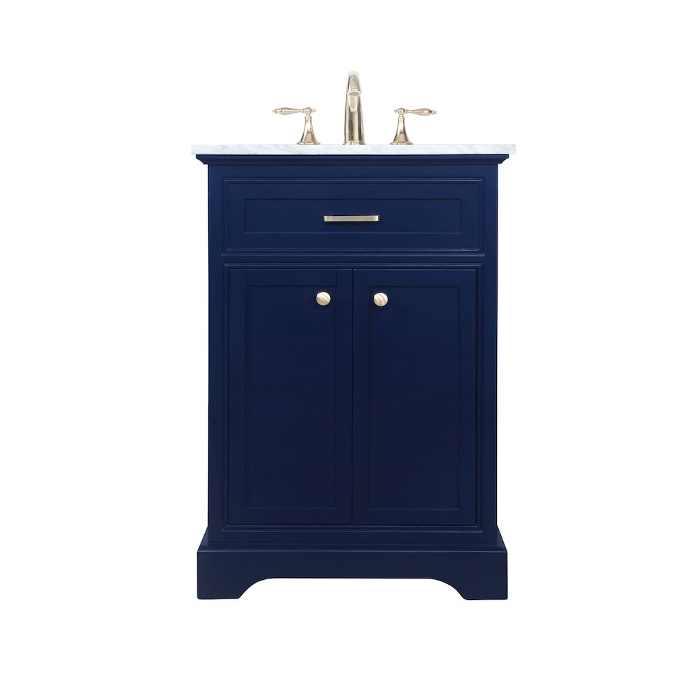 24 inch Single bathroom vanity in Blue