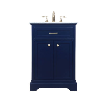 24 inch Single bathroom vanity in Blue