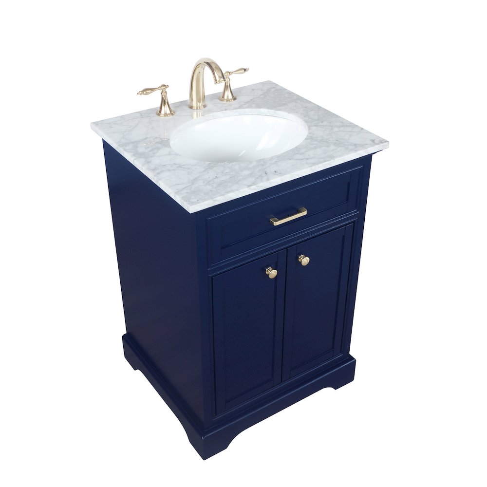 24 inch Single bathroom vanity in Blue