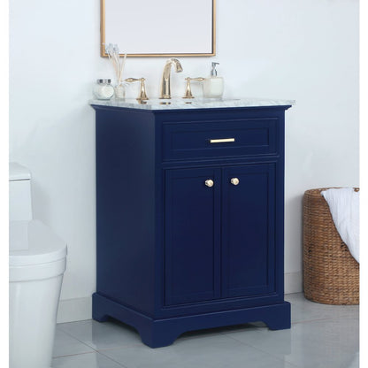 24 inch Single bathroom vanity in Blue