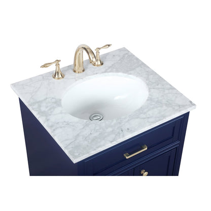 24 inch Single bathroom vanity in Blue