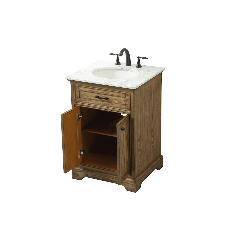 24 inch Single bathroom vanity in driftwood