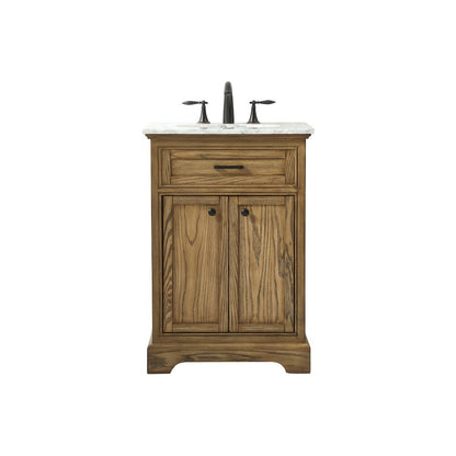 24 inch Single bathroom vanity in driftwood