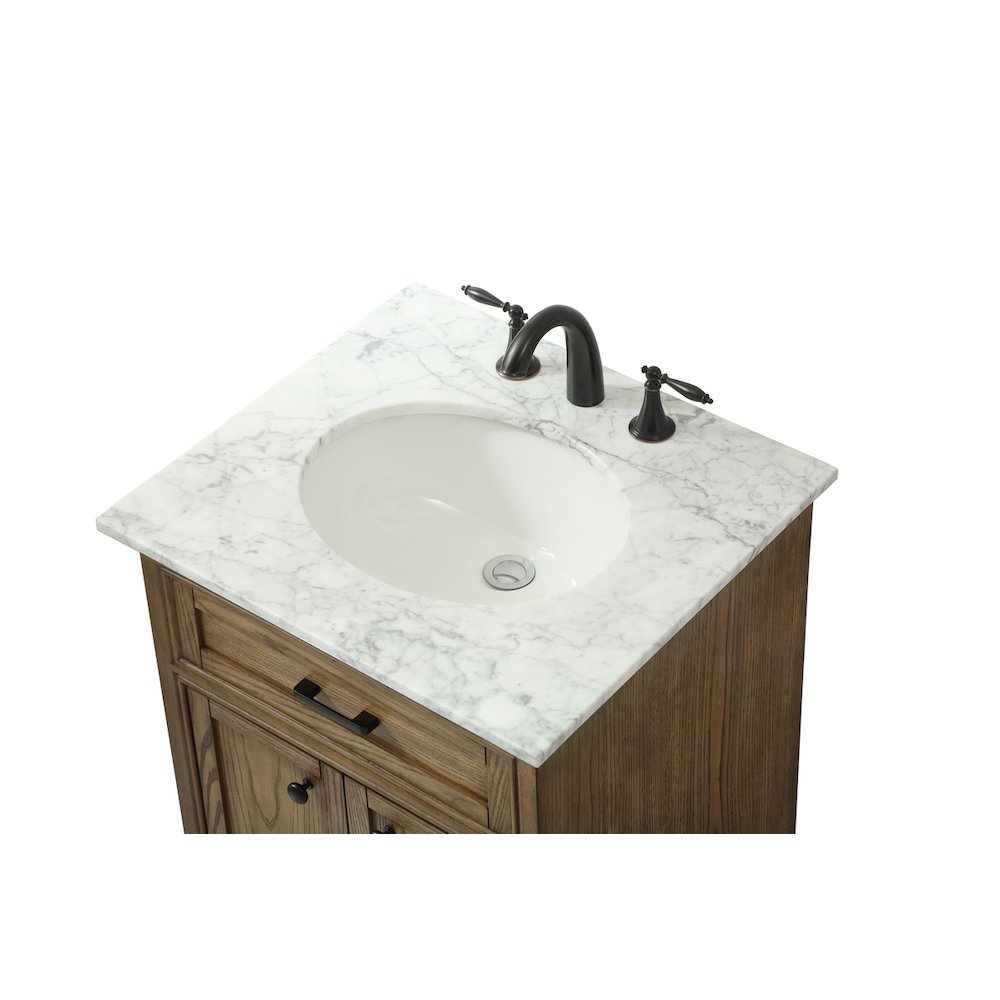 24 inch Single bathroom vanity in driftwood