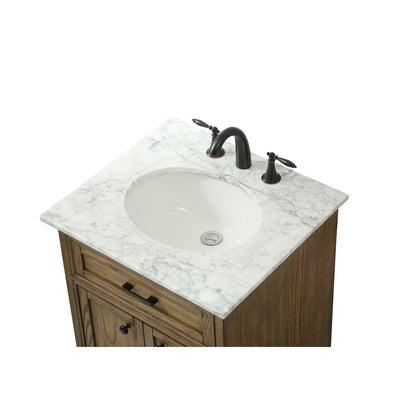 24 inch Single bathroom vanity in driftwood