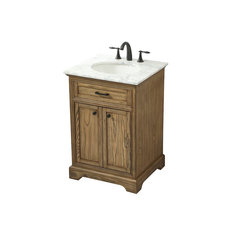 24 inch Single bathroom vanity in driftwood