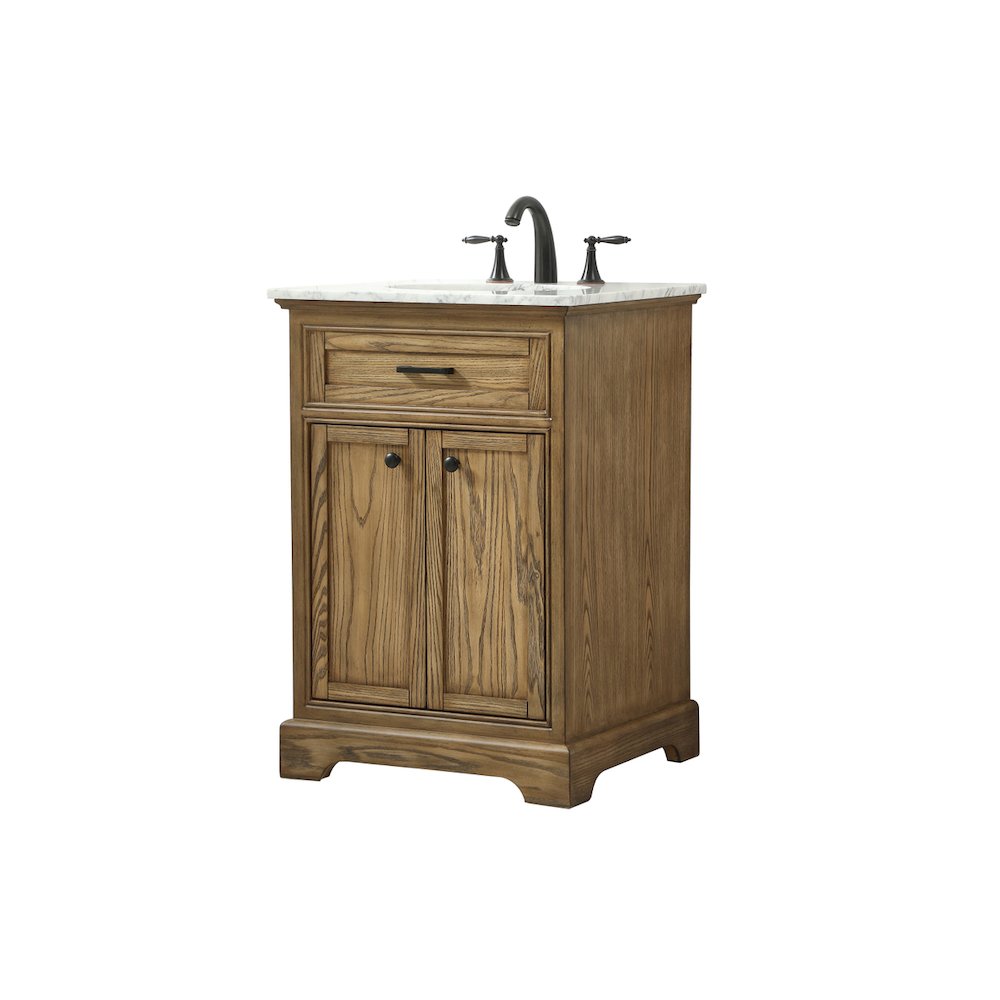 24 inch Single bathroom vanity in driftwood
