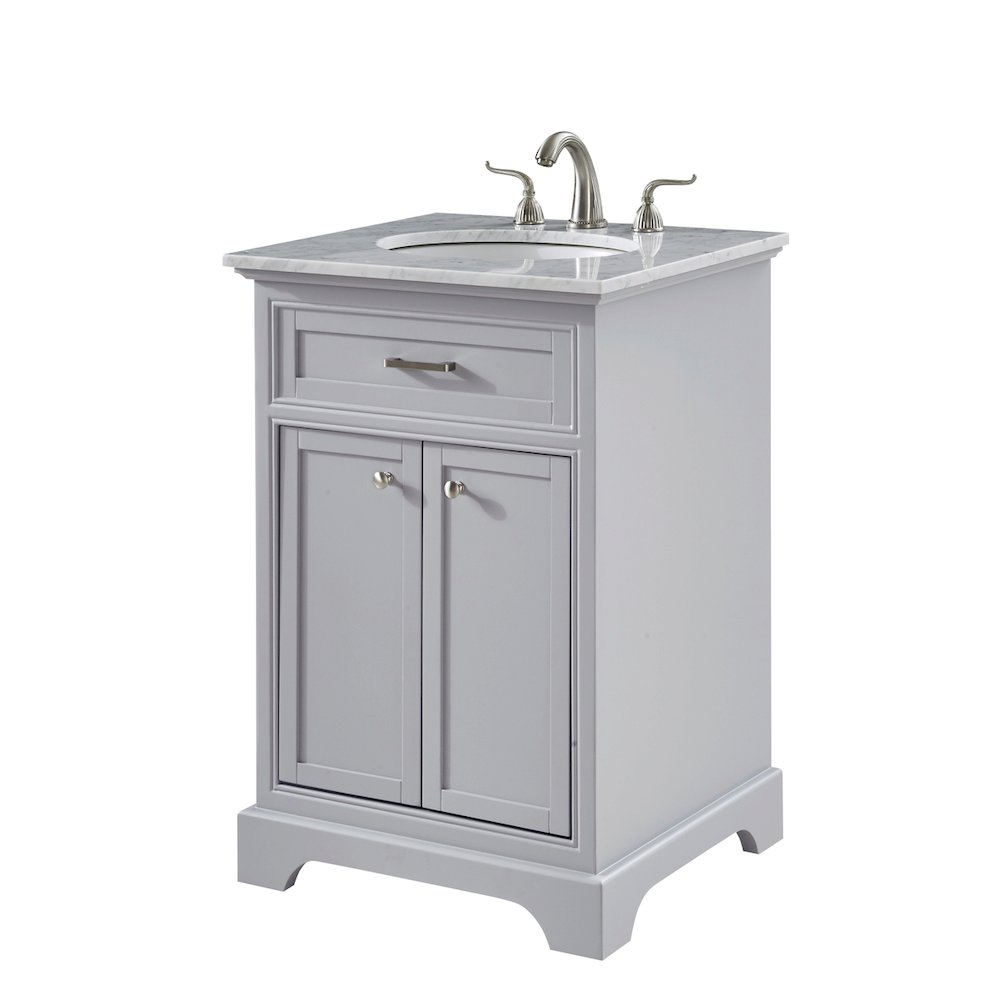 24 In. Single Bathroom Vanity Set In Light Grey