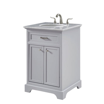 24 In. Single Bathroom Vanity Set In Light Grey